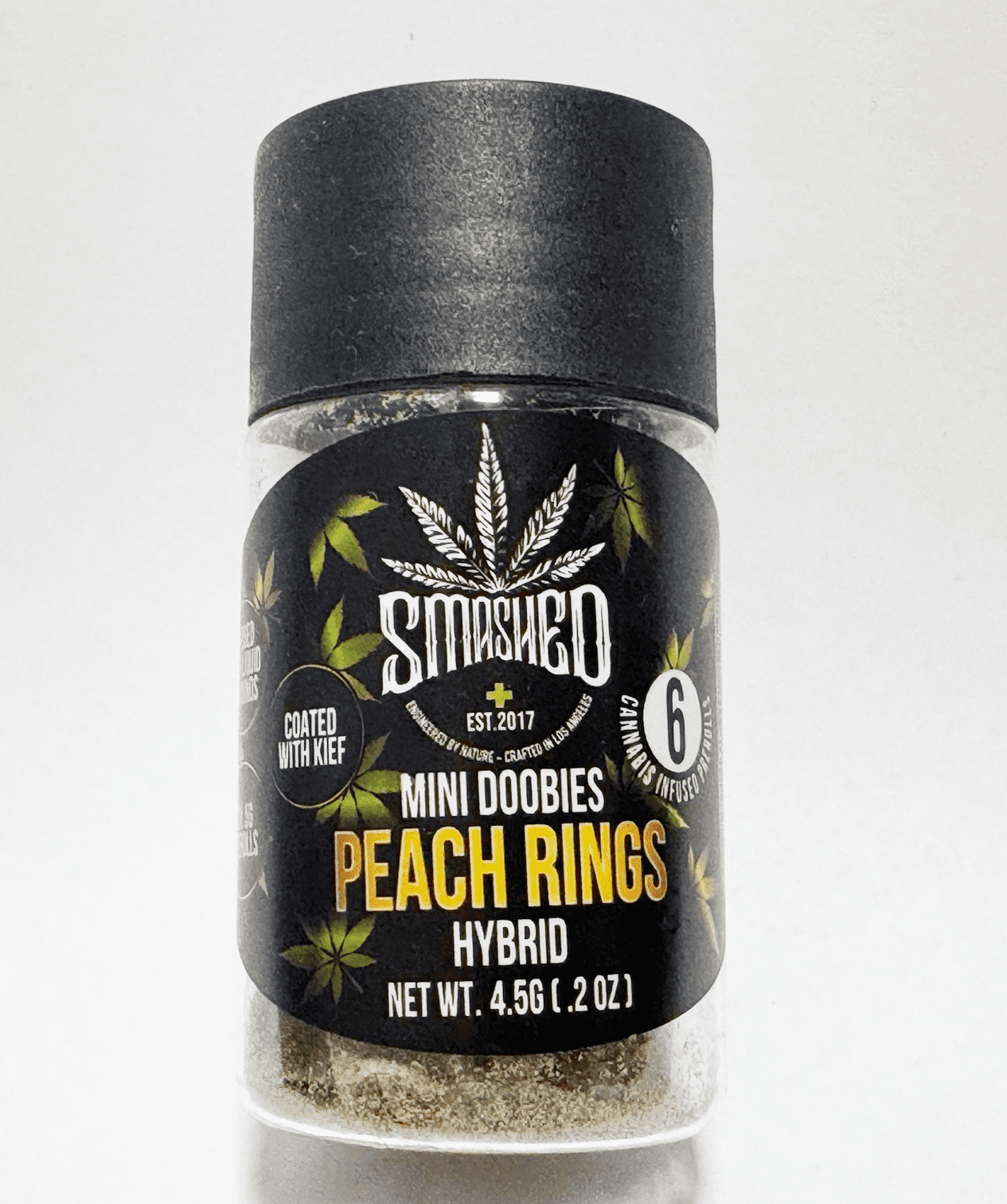 PEACH RINGS 6 Mini Joints, Hybrid, Kief coated, by SMASHED 6 Pack   5.6 g !!!