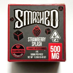 Smashed - Strawberry Splash, INDICA 500 mg infused gummies