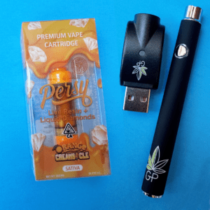 Percy Orange Creamsicle SATIVA Live Resin, 200mg Vape cartridge - alone or w/ Battery & charger