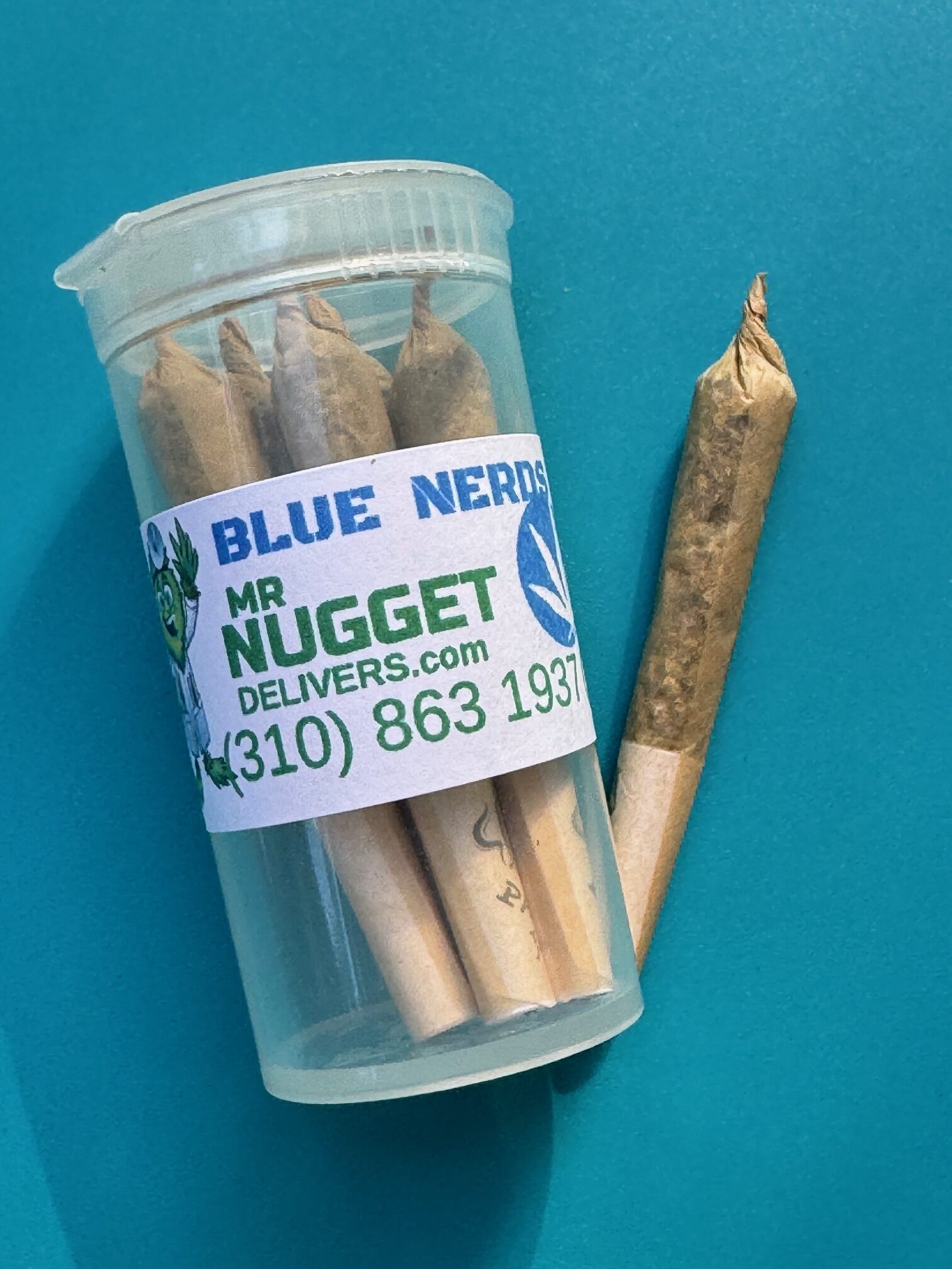 Blue Nerds 5 pack pre-rolls, - Hybrid